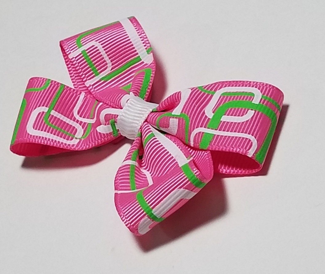 3" Pink Green Square 