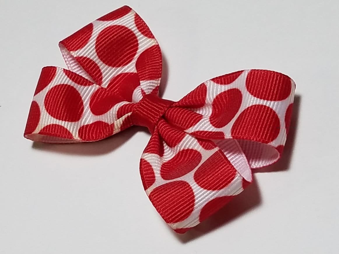 3" Red Polka Dot 