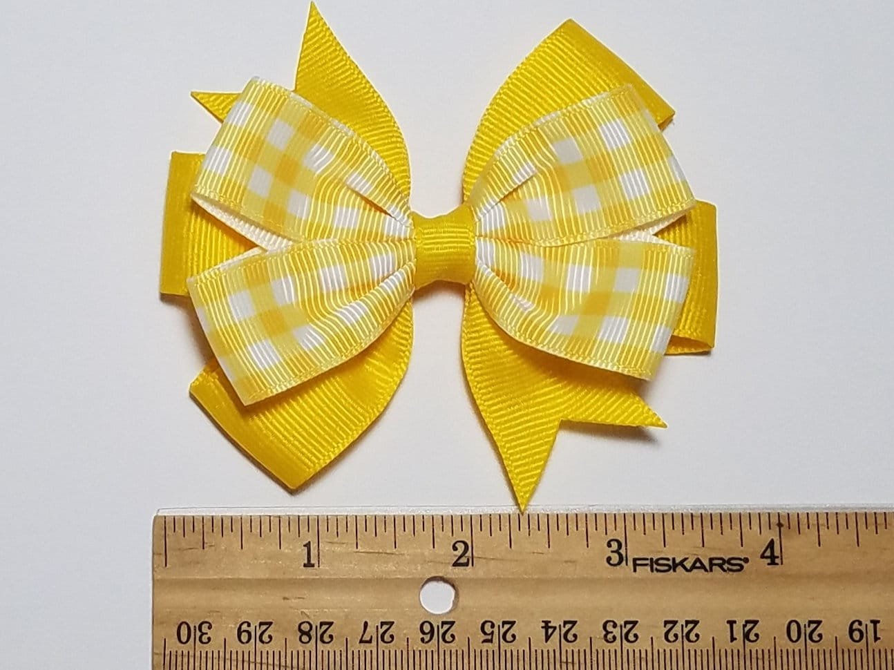 3.5" Yellow Gingham 