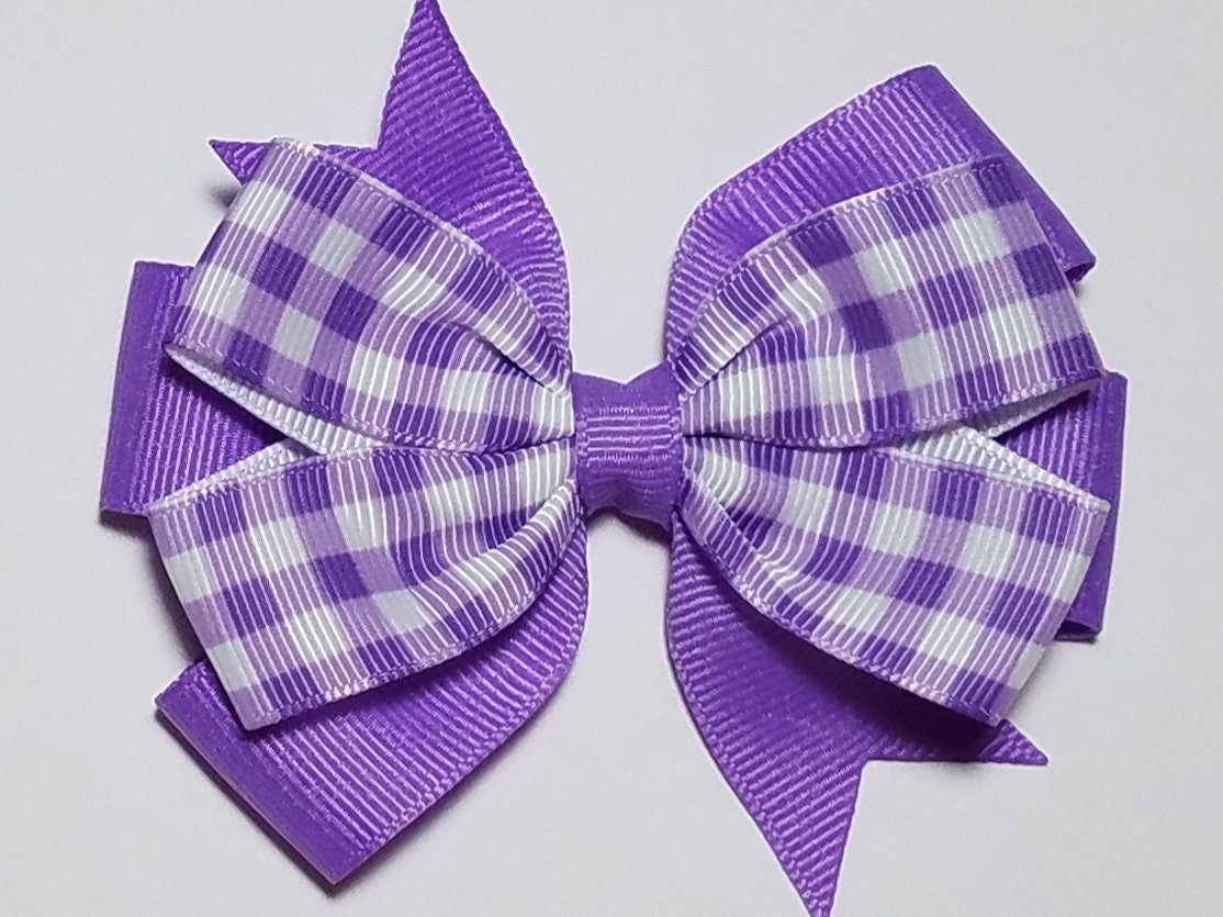3.5" Purple Gingham 