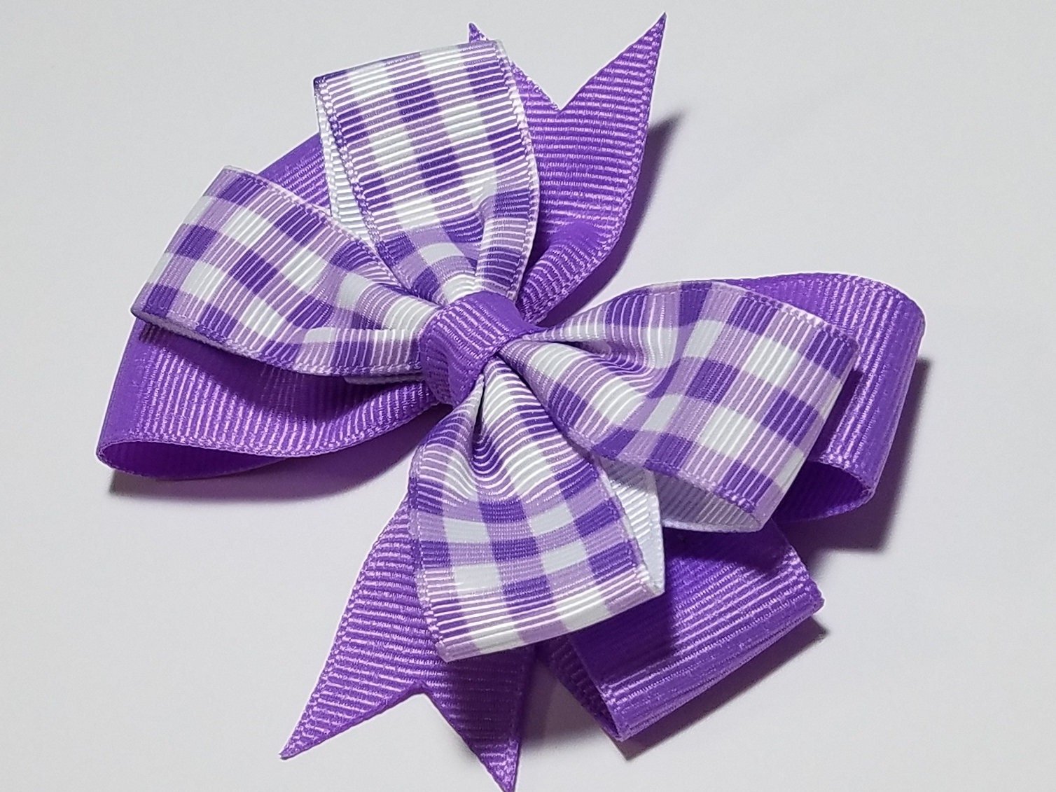 3.5" Purple Gingham 