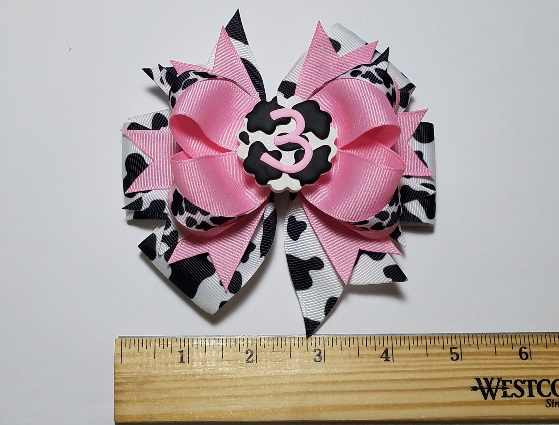 5" 3rd Birthday Cow 