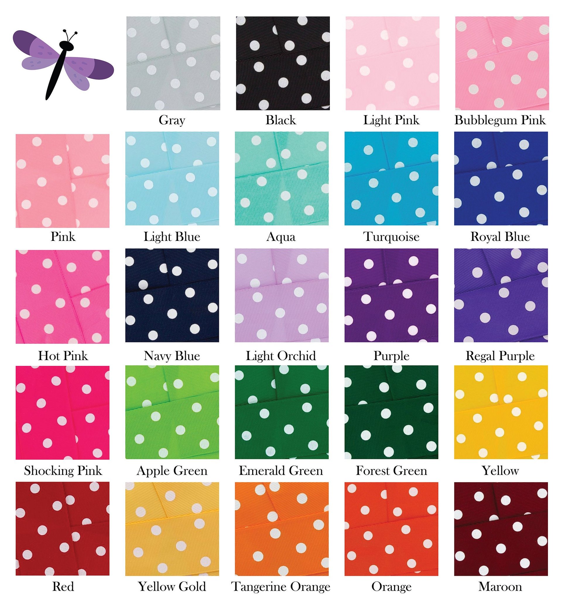 Polka Dot Ribbon Hair Bow Holder