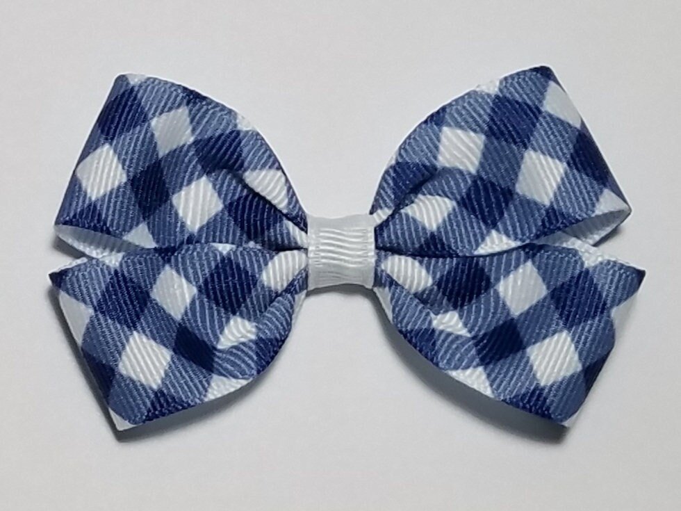 3" Blue Gingham 