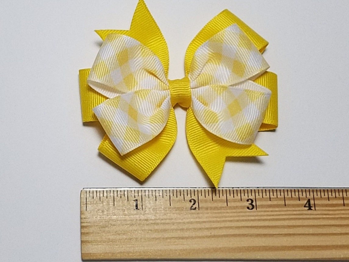 3.5" Yellow Gingham 