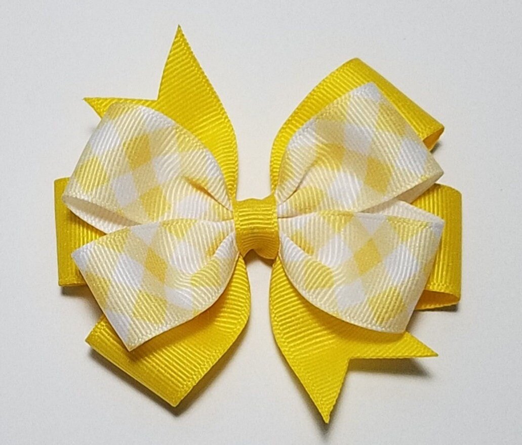 3.5" Yellow Gingham 