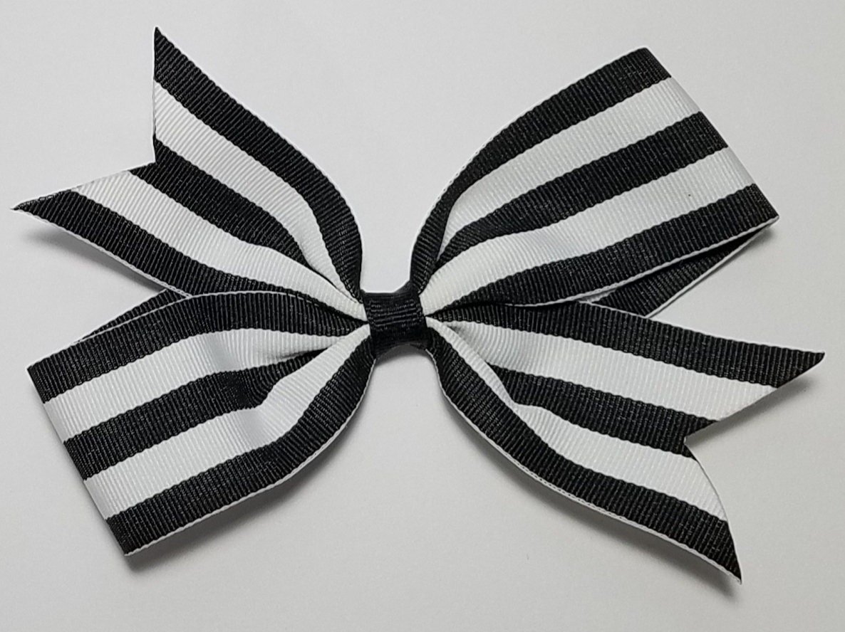 5" Black White Stripe 