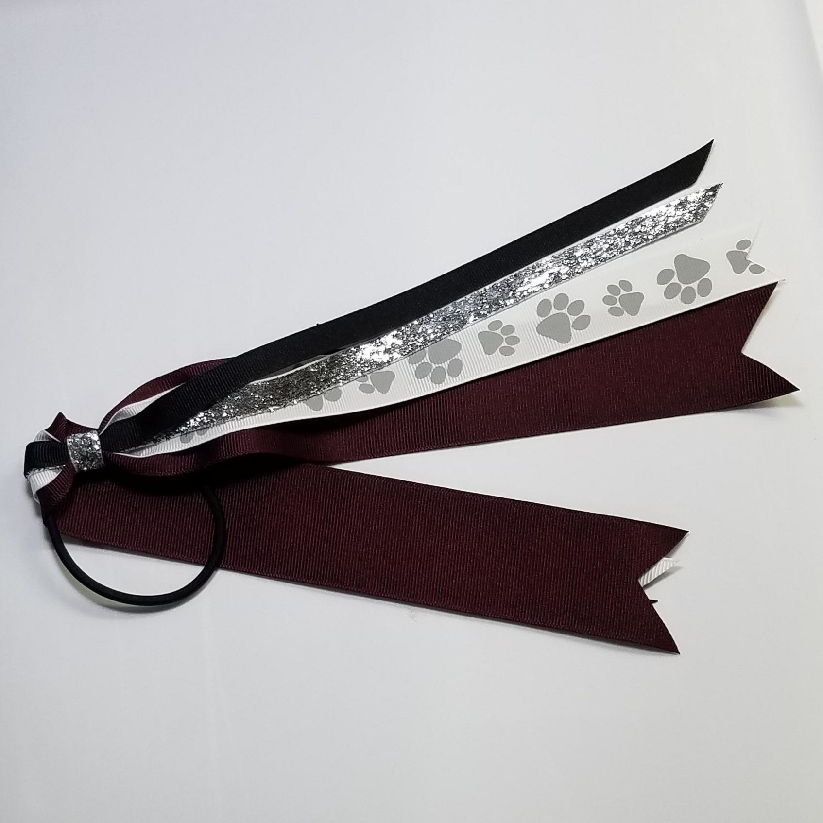 Silver Gray Paw Print 