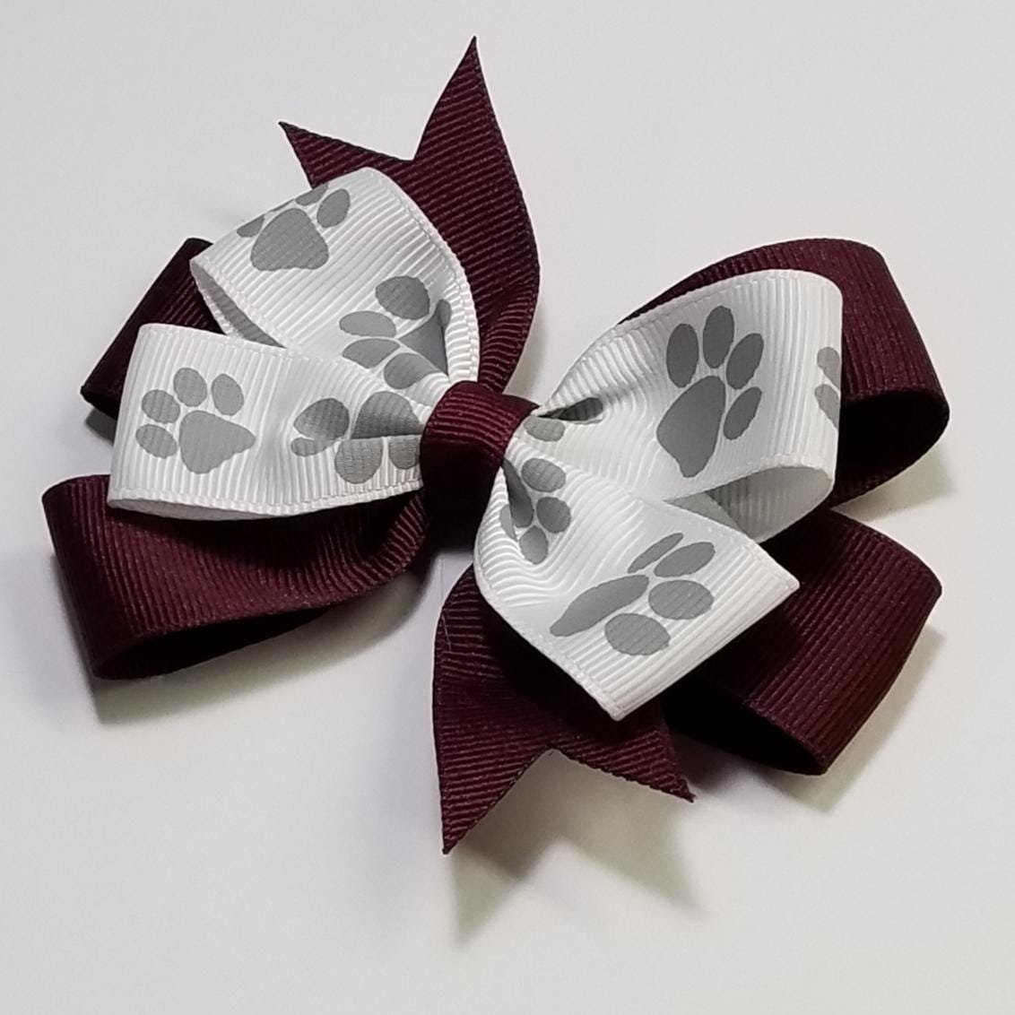 3.5" Silver Grey Paw Print 