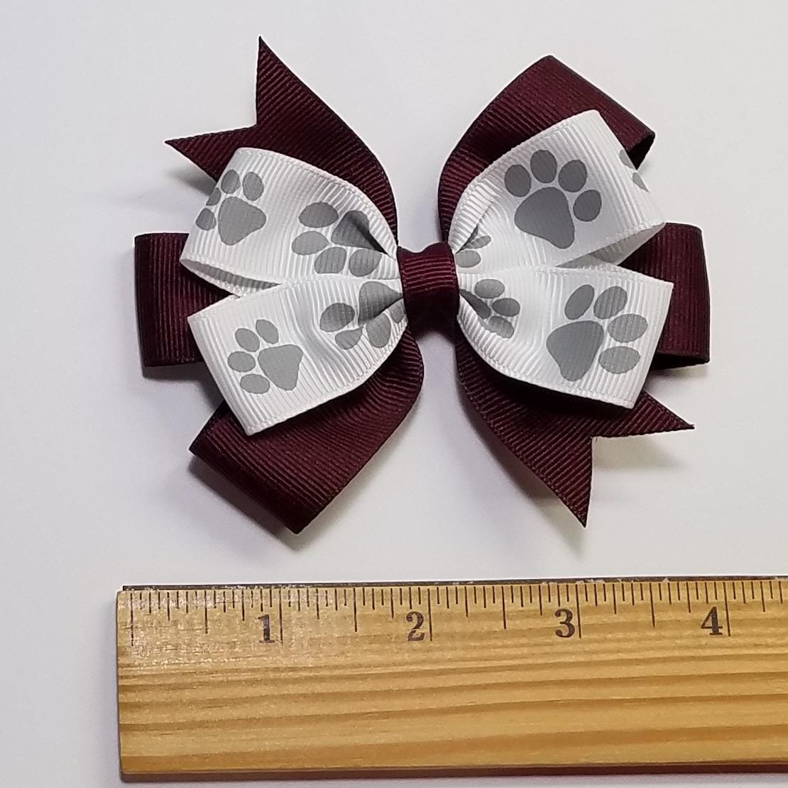3.5" Silver Grey Paw Print 