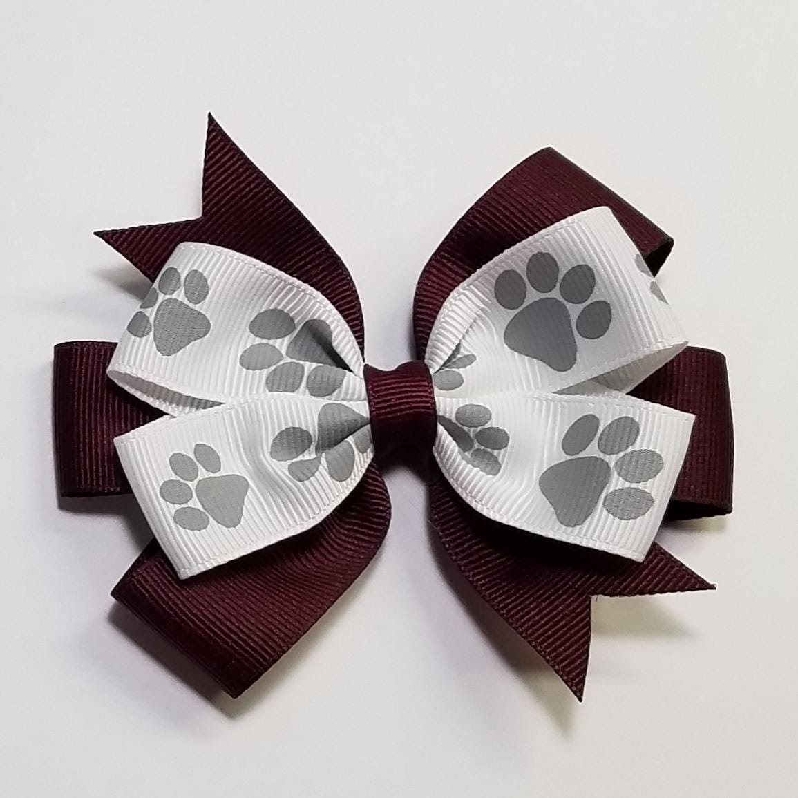 3.5" Silver Grey Paw Print 