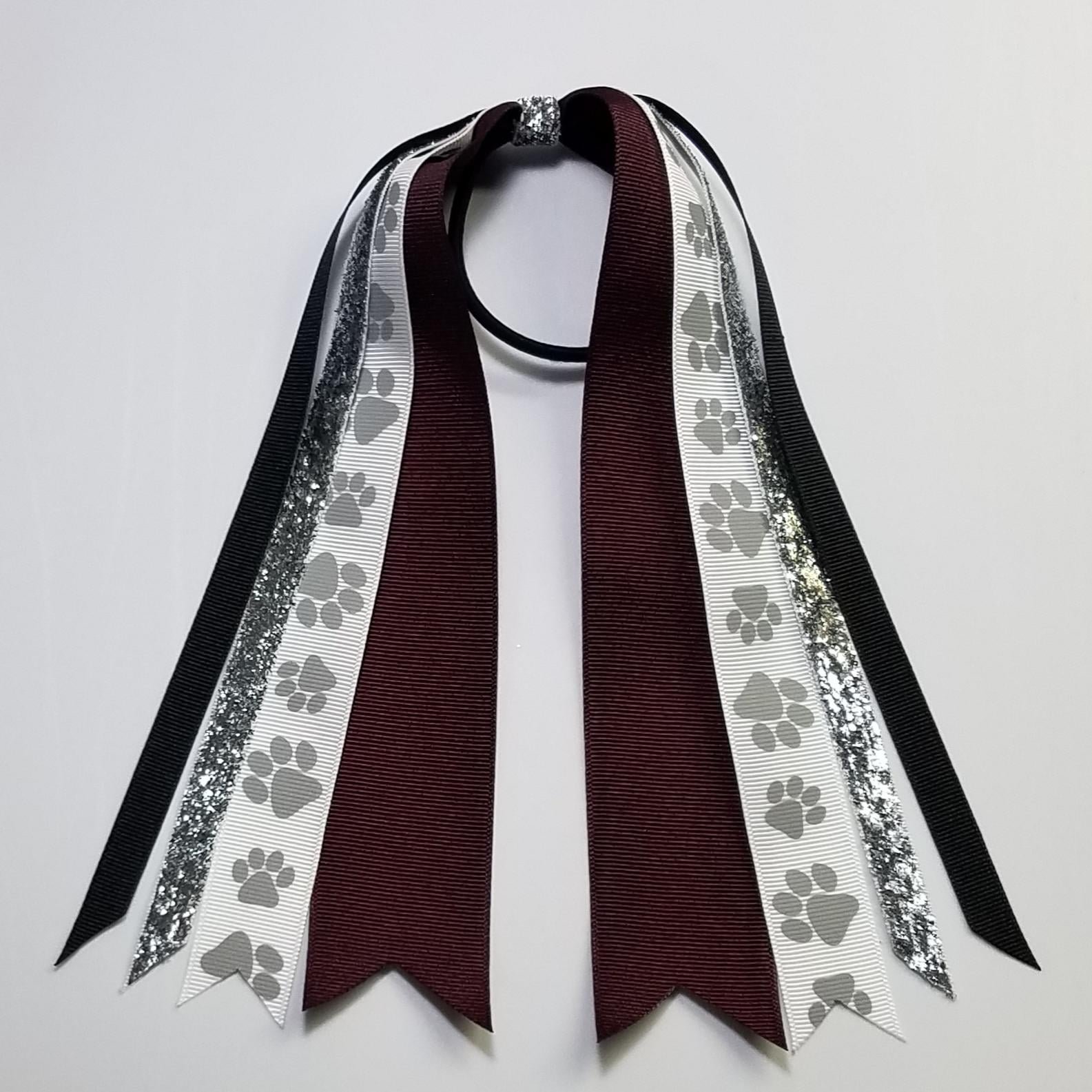 Silver Gray Paw Print 