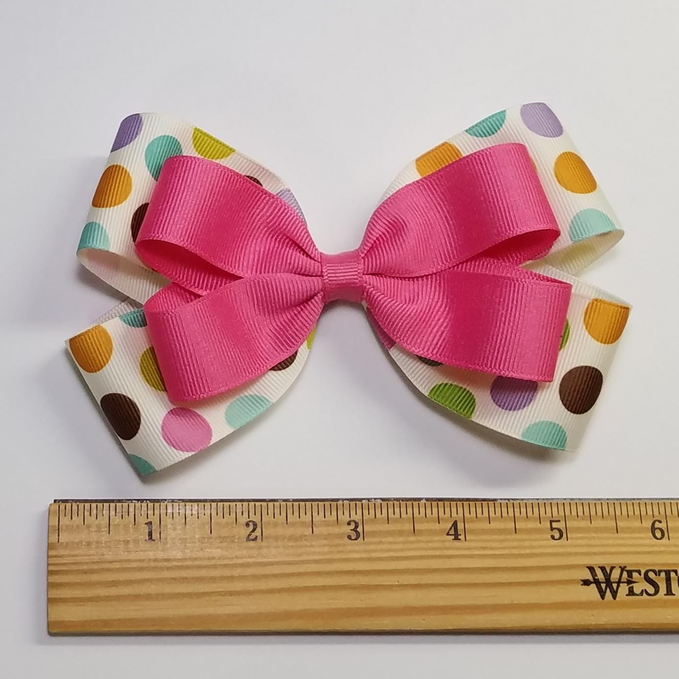 5" Rainbow Polka Dot 