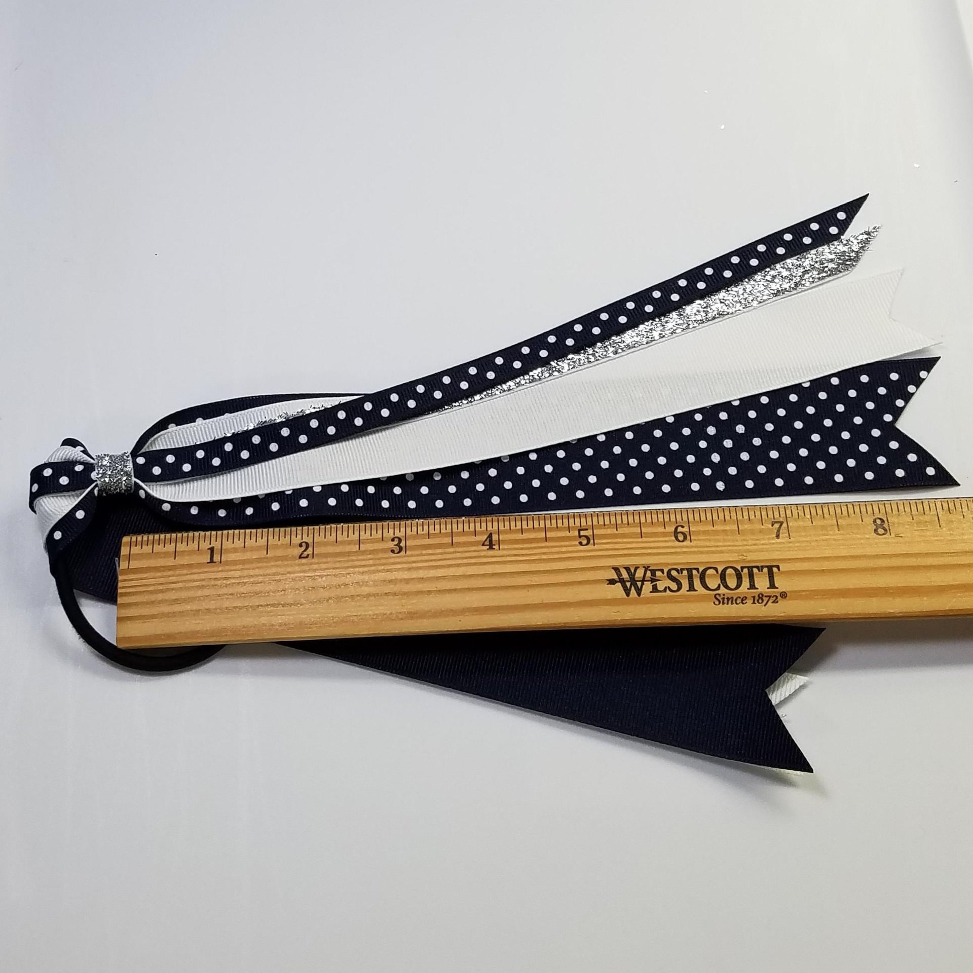 Navy White Polka Dot 