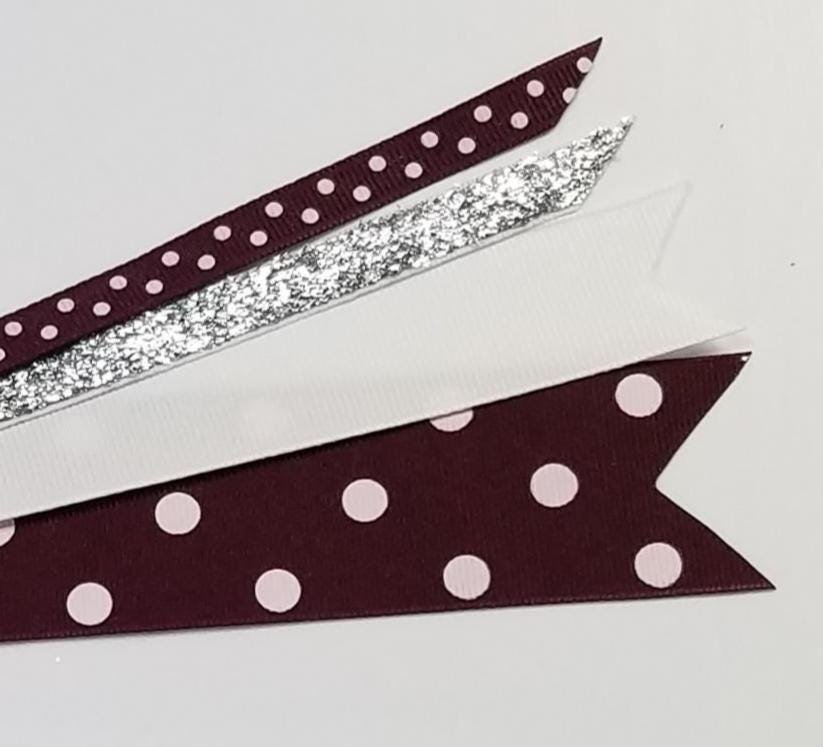 Maroon White Polka Dot 