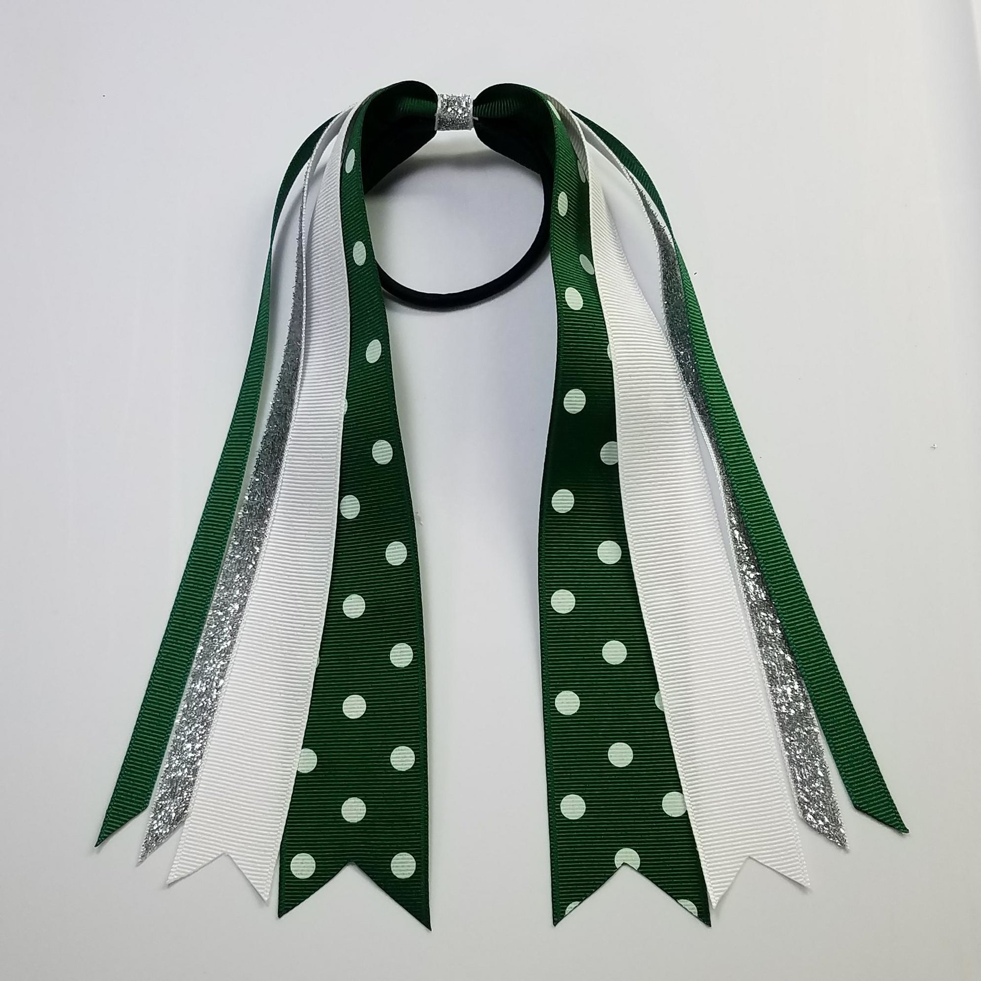 Green White Polka Dot 
