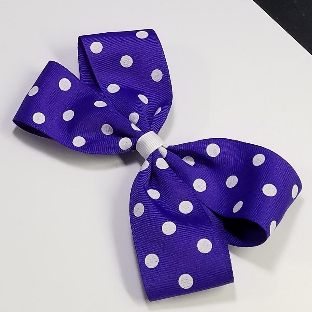5" Purple Polka Dot 