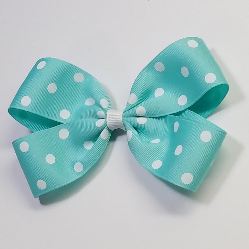 5" Aqua Polka Dot 