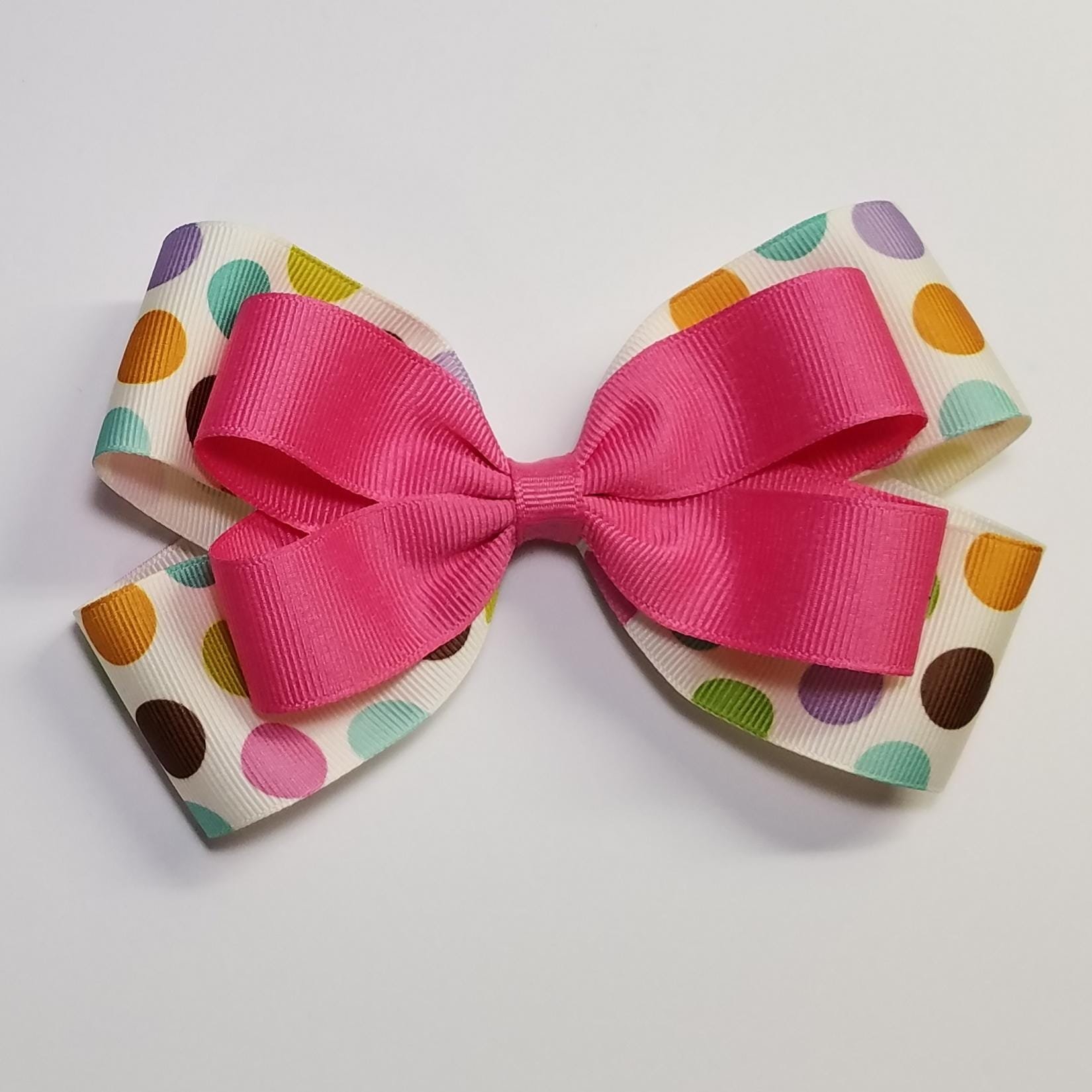 5" Rainbow Polka Dot 