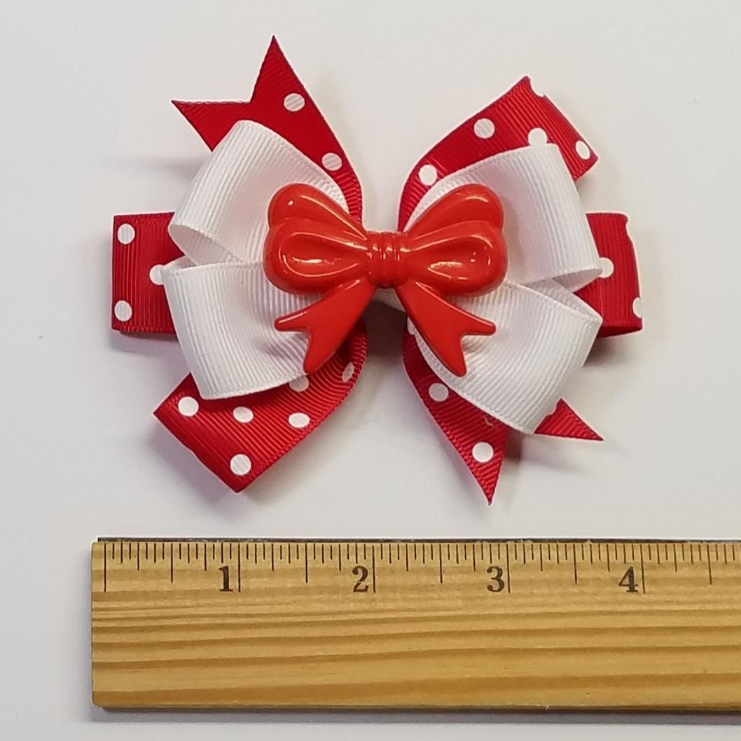 3.5" Red Polka Dot