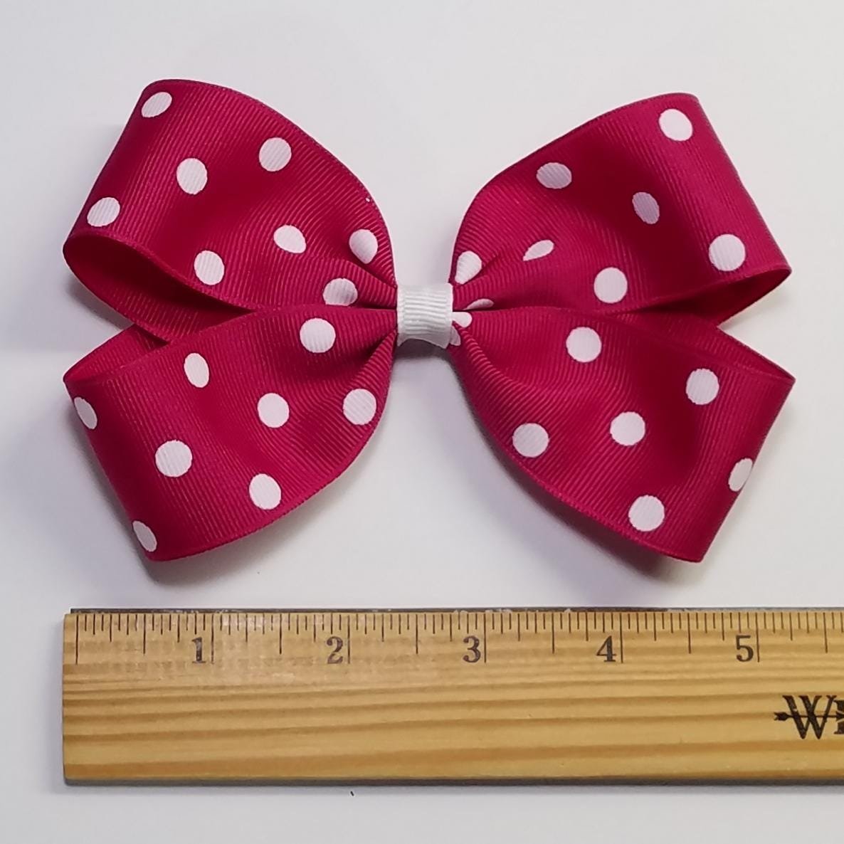 5" Dark Pink Polka Dot 