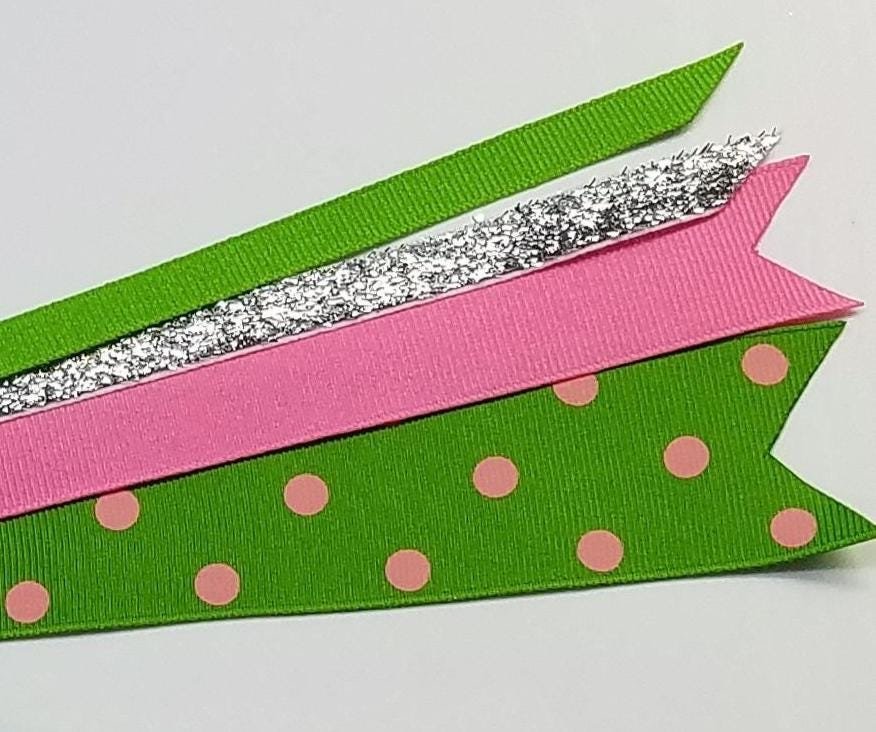 Hot Pink Apple Green Polka Dot 
