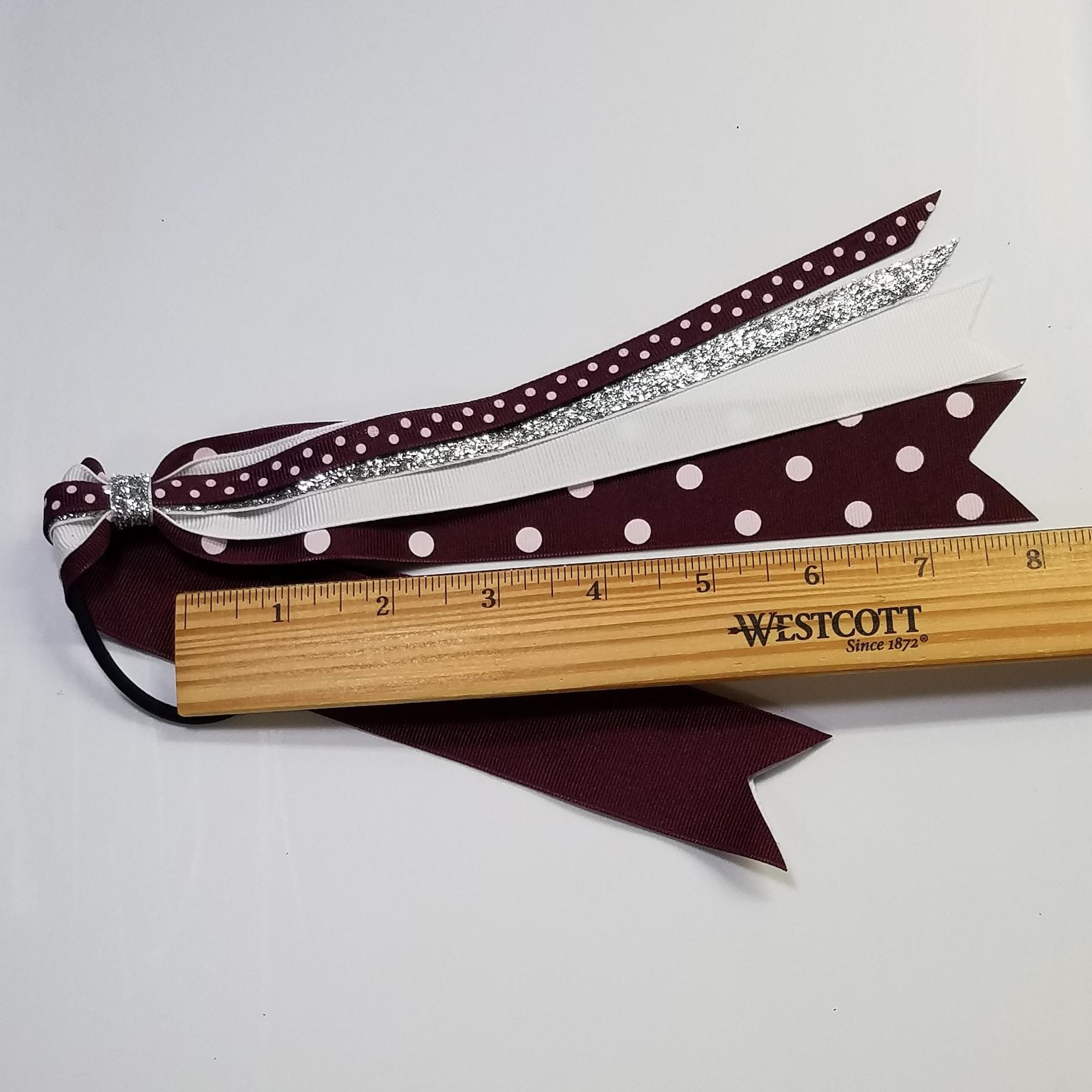 Maroon White Polka Dot 