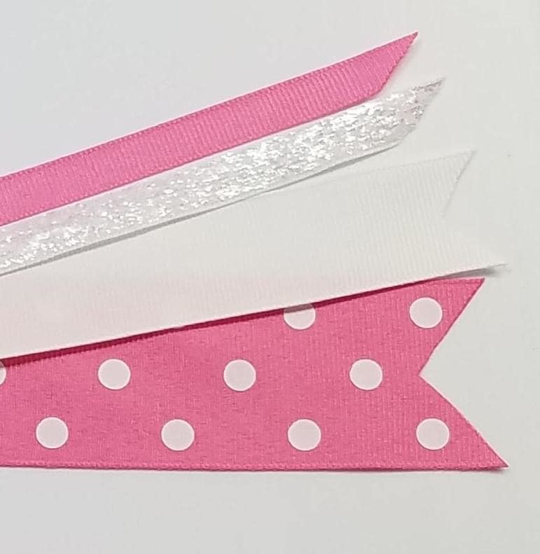 Hot Pink White Polka Dot