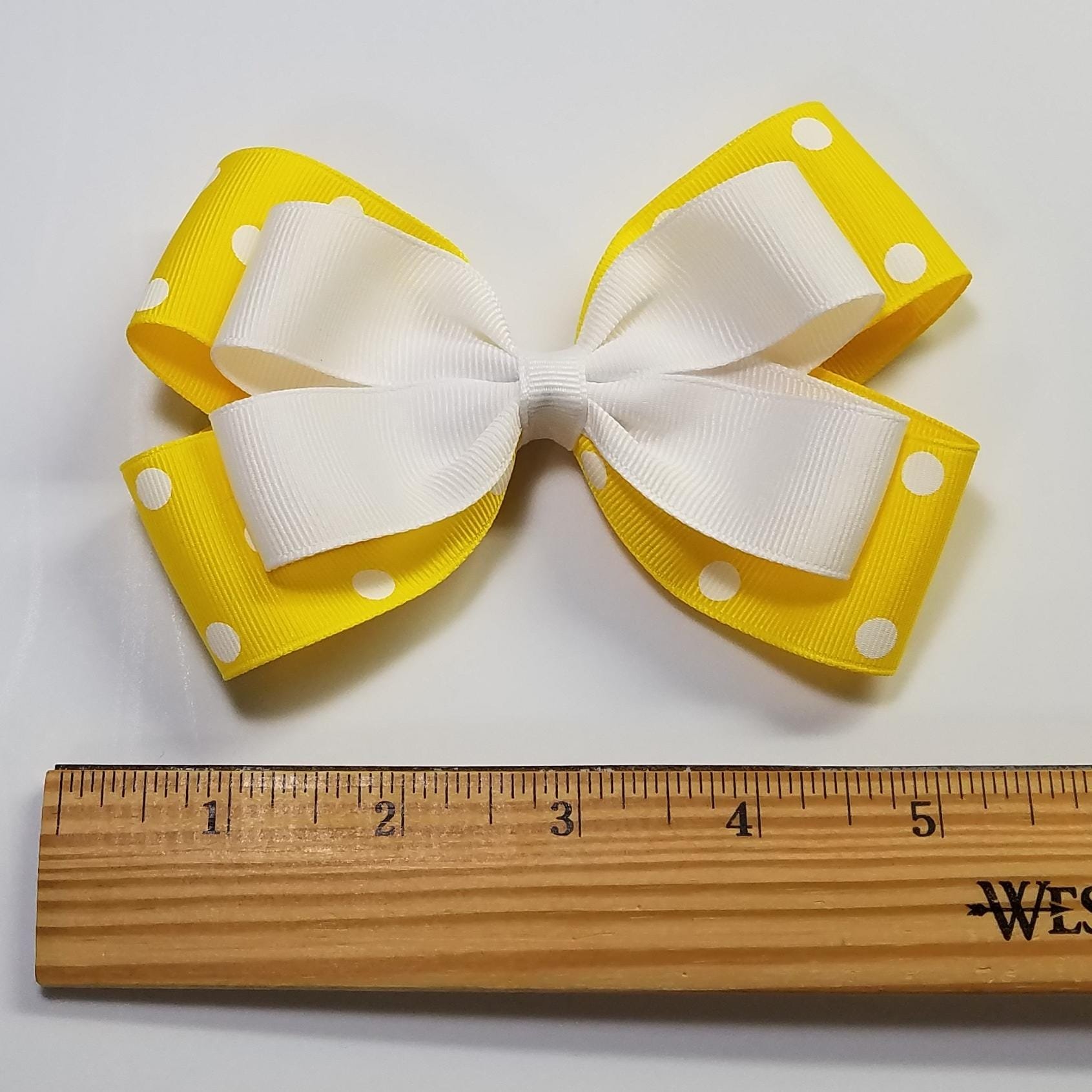 5" Yellow Polka Dot 