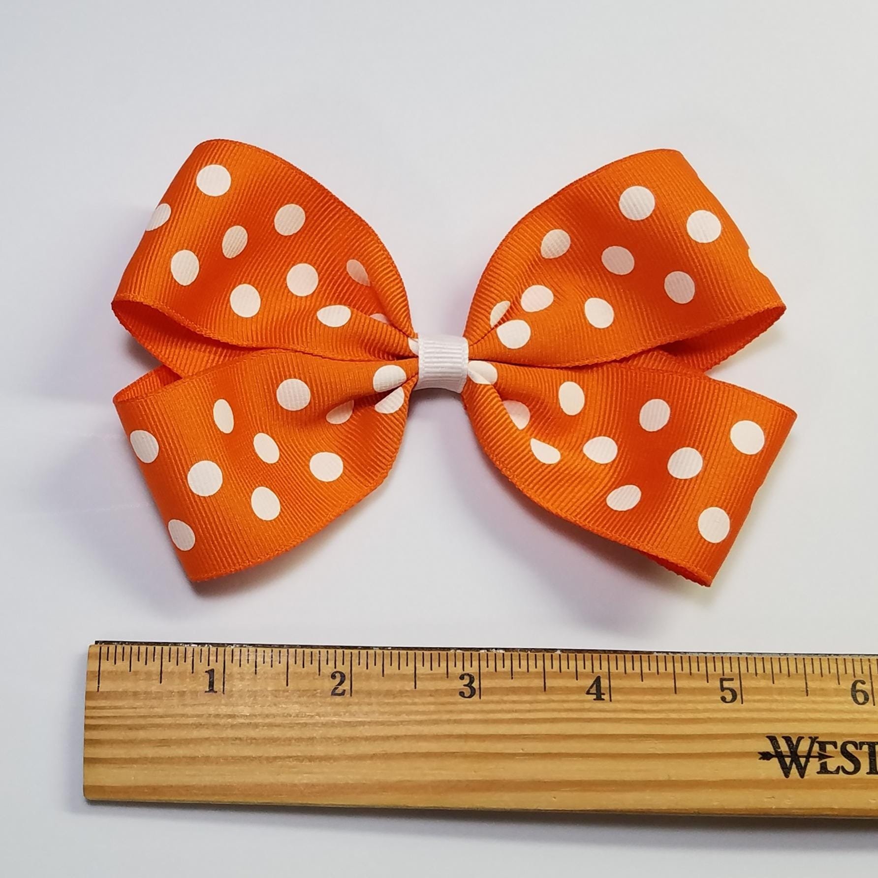 5" Orange Polka Dot 