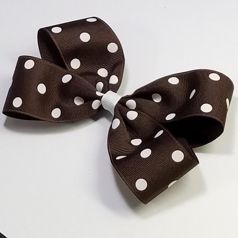 5" Brown Polka Dot 