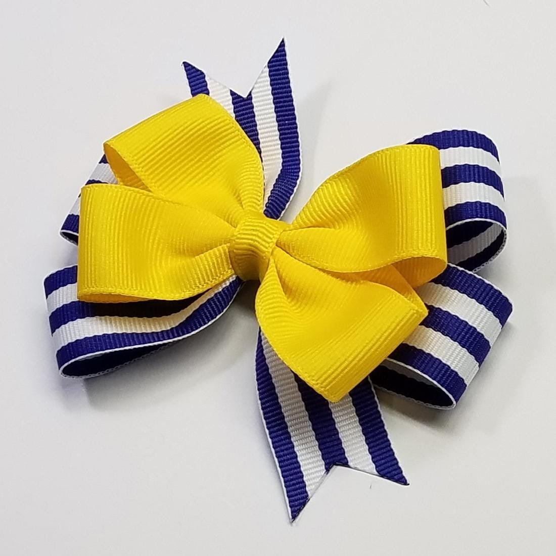 3.5" Yellow Royal Blue Stripe