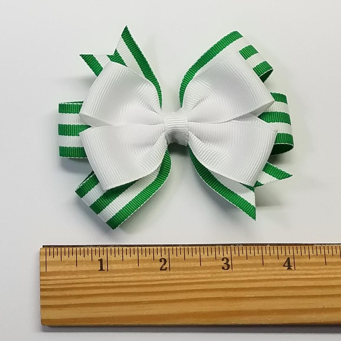 3.5" Emerald Green White Stripe 