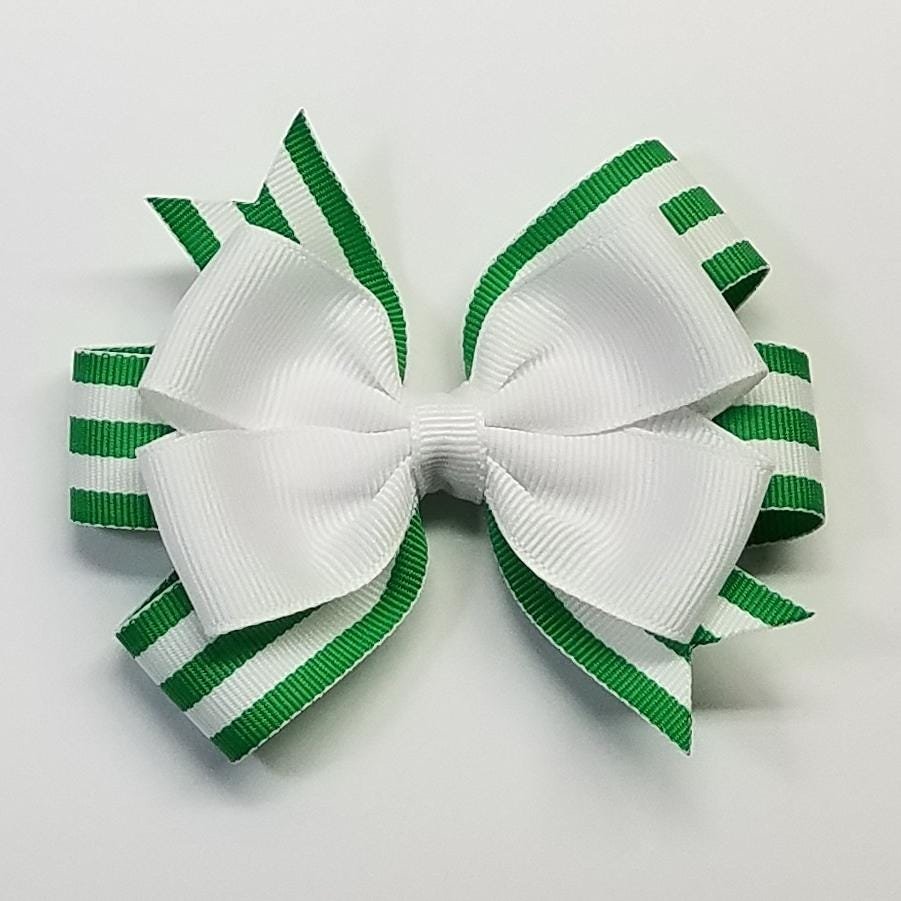 3.5" Emerald Green White Stripe 