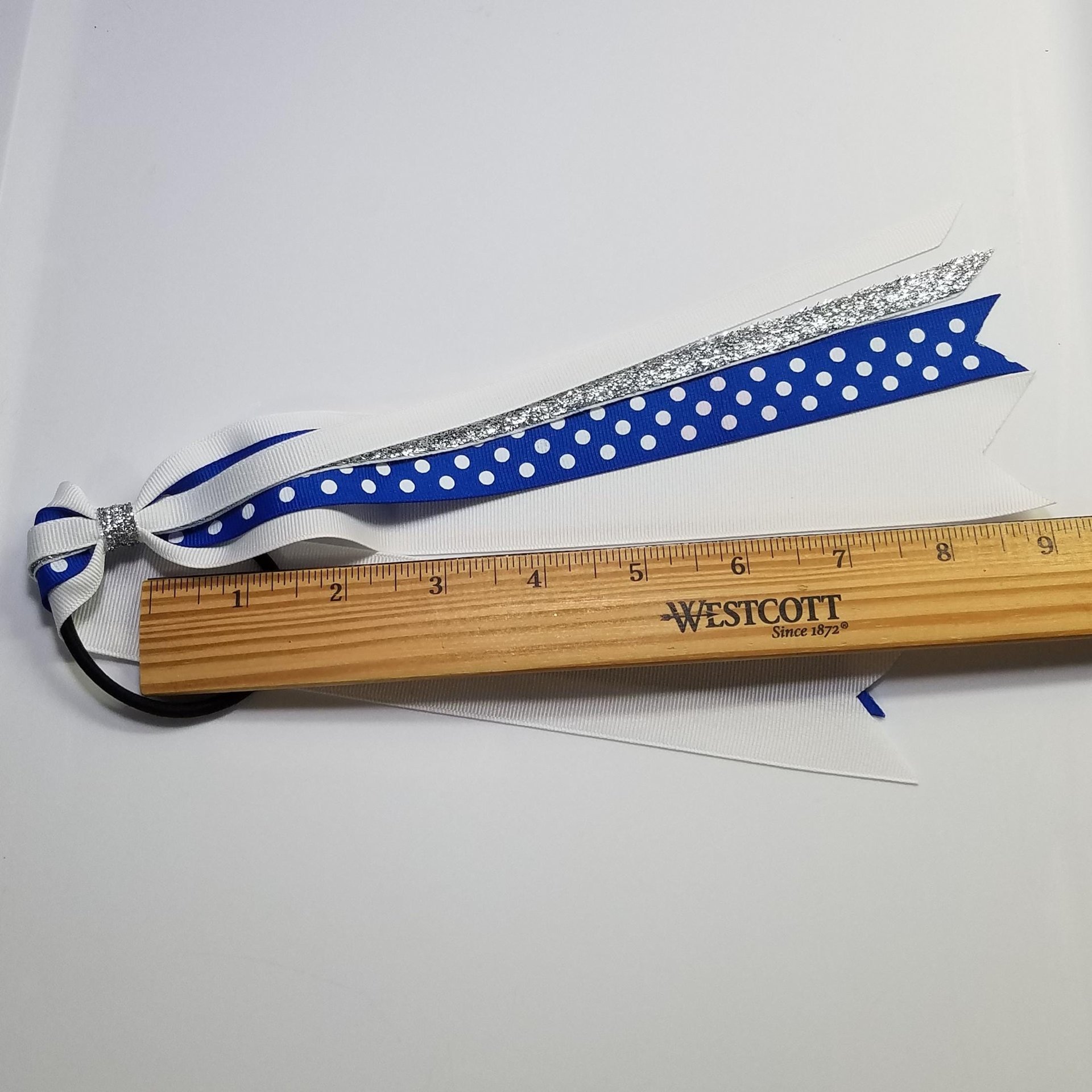 Royal Blue White Polka Dot 