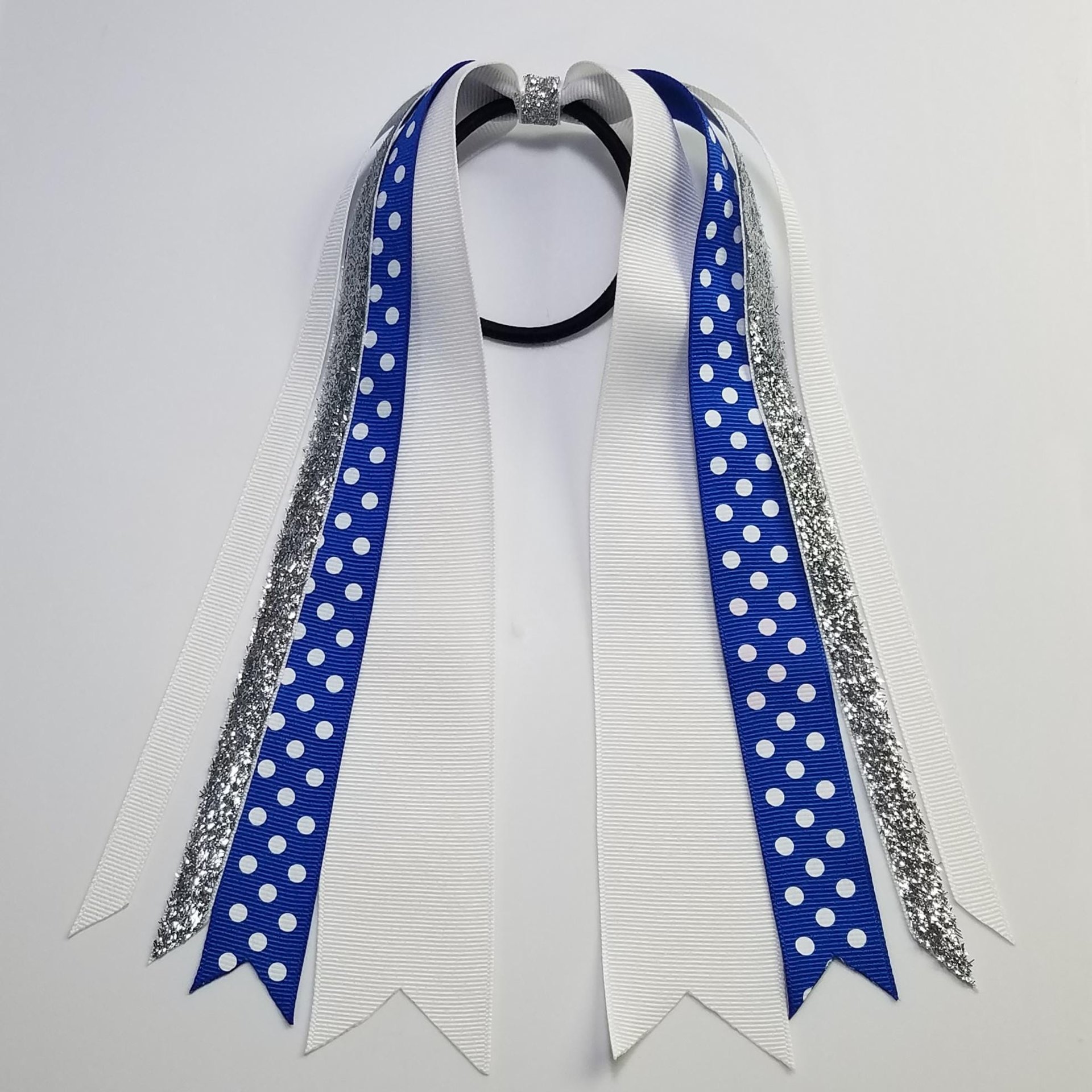 Royal Blue White Polka Dot 