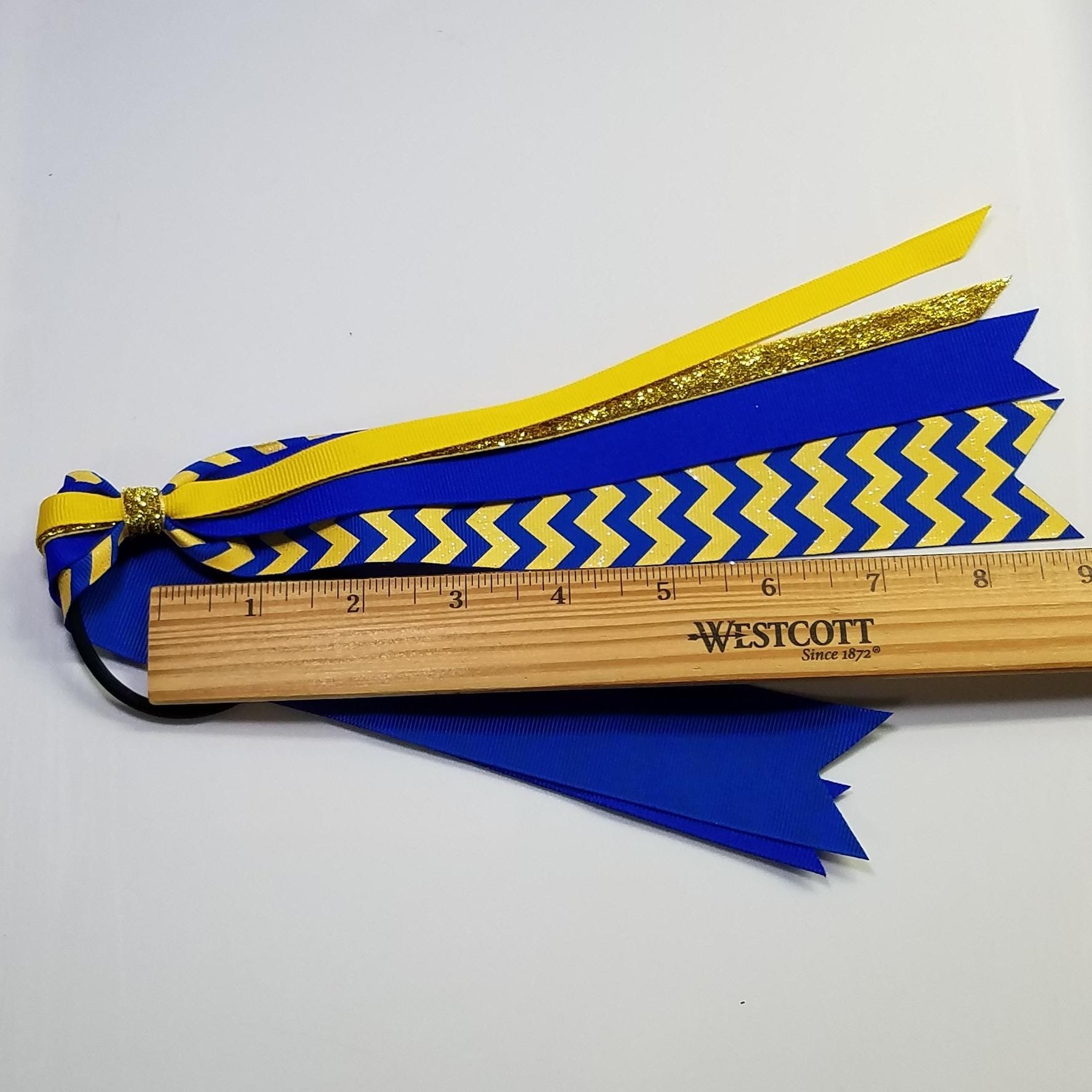 Royal Blue Yellow Chevron 