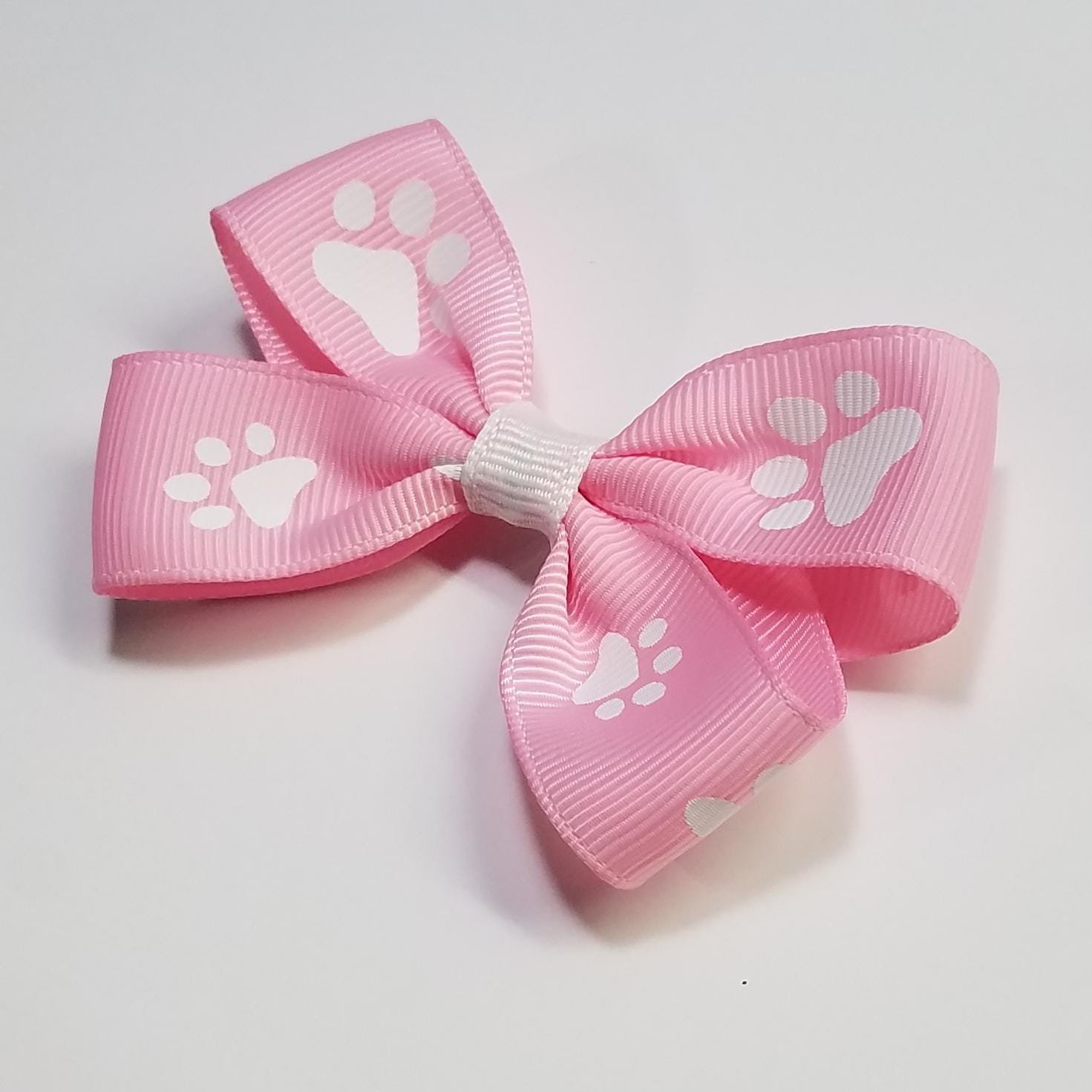 3" Pink White Paw Print