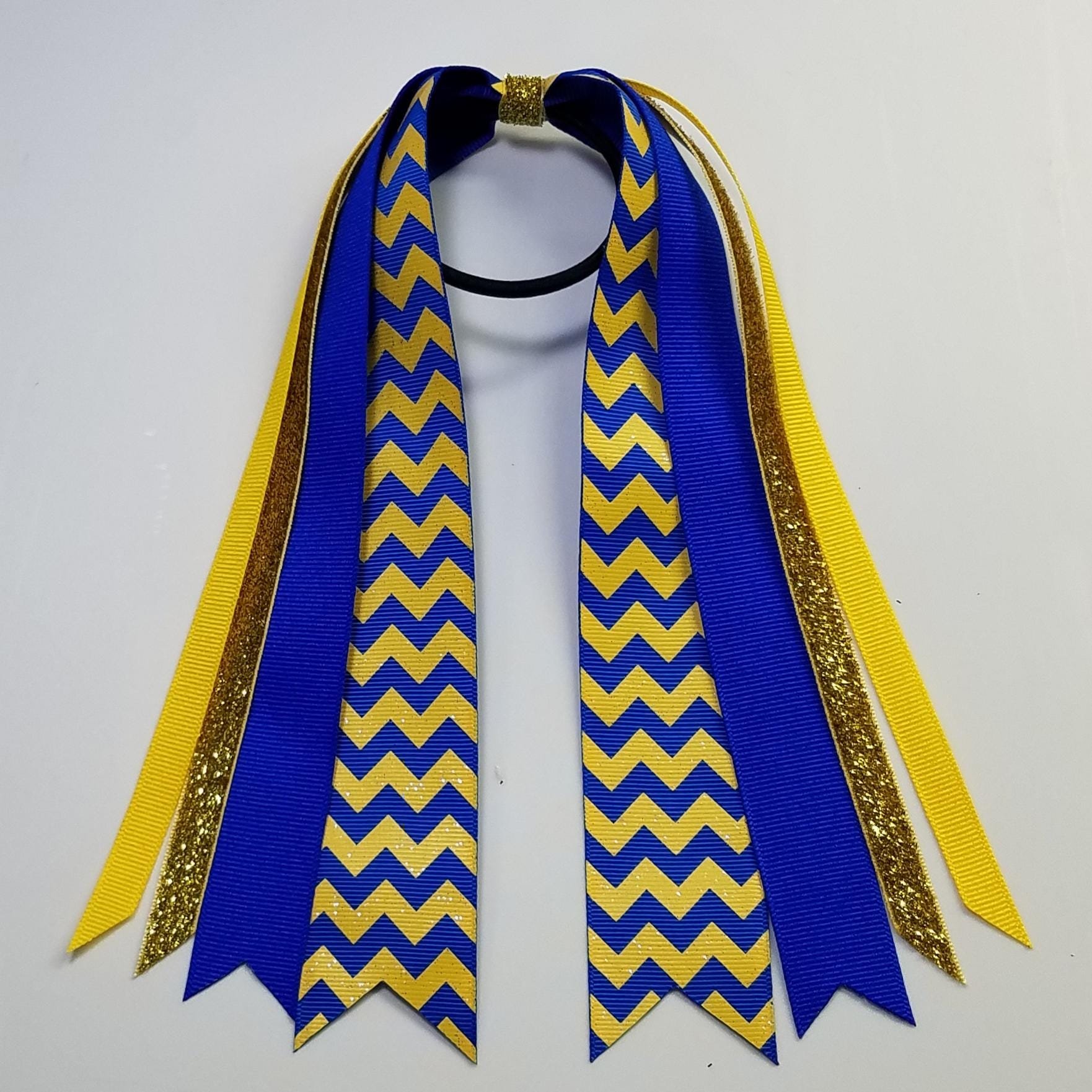 Royal Blue Yellow Chevron 