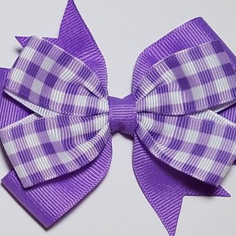 3.5" Purple Gingham 