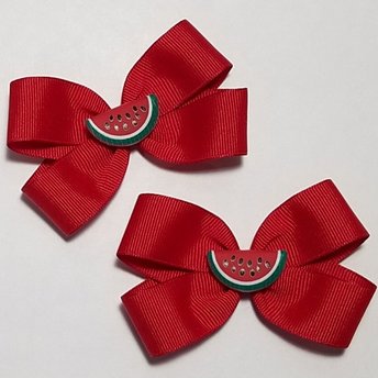 3" Watermelon Pigtails