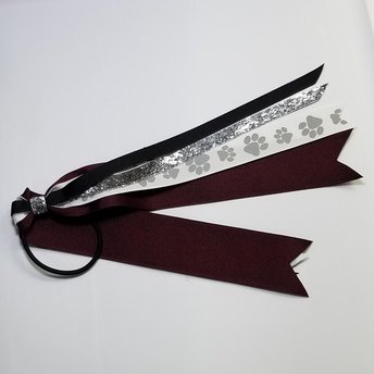 Silver Gray Paw Print 