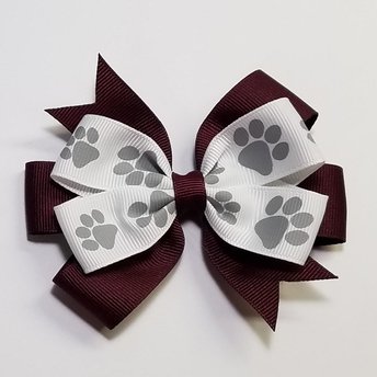 3.5" Silver Grey Paw Print 