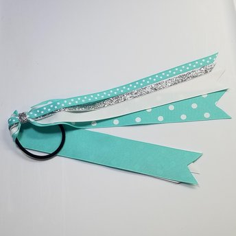 Aqua White Polka Dot 