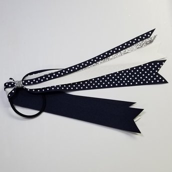 Navy White Polka Dot 