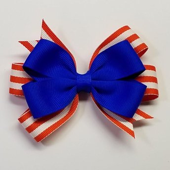 3.5" Electric Blue Orange Stripe 