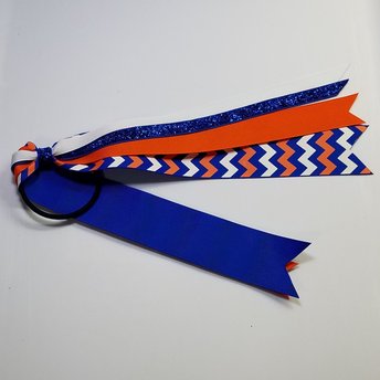 Royal Blue Orange White Chevron