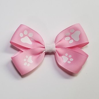 3" Pink White Paw Print